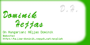 dominik hejjas business card
