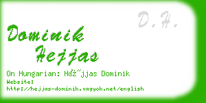 dominik hejjas business card